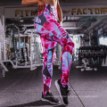 Women hot sales leaves shape digital print custom fitness yoga pants leggings